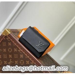 ​Big Discount Louis Vuitton Slender Pilot Wallet in LV Aerogram Leather M81740 Black 2024