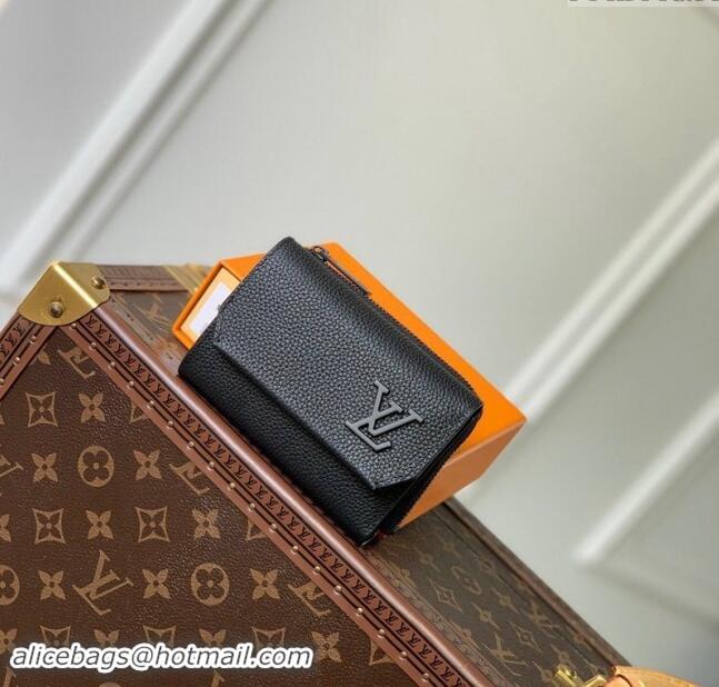 ​Big Discount Louis Vuitton Slender Pilot Wallet in LV Aerogram Leather M81740 Black 2024