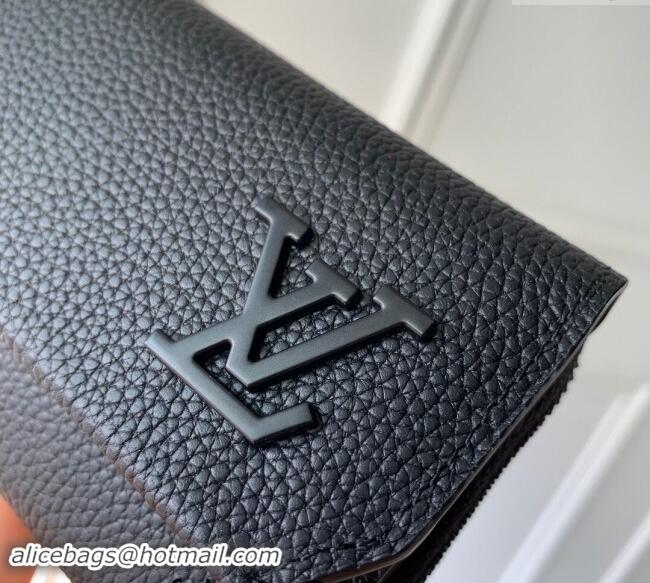 ​Big Discount Louis Vuitton Slender Pilot Wallet in LV Aerogram Leather M81740 Black 2024