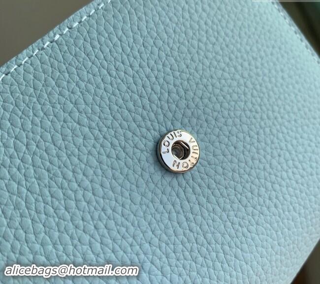 Good Product Louis Vuitton Slender Pilot Wallet in LV Aerogram Leather M81740 Light Blue 2024