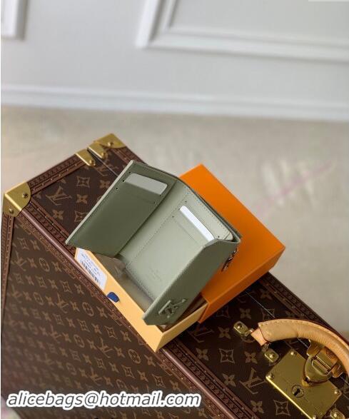 Good Taste Louis Vuitton Slender Pilot Wallet in LV Aerogram Leather M81740 Sage Green 2024