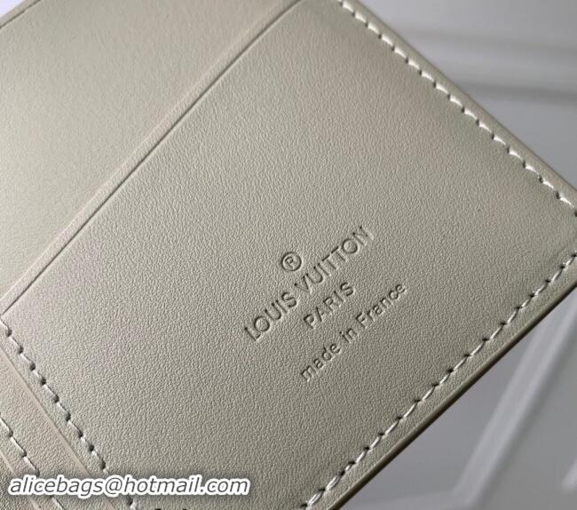 Famous Brand Louis Vuitton Brazza Wallet in Grained Leather M69980 Sage Green 2024