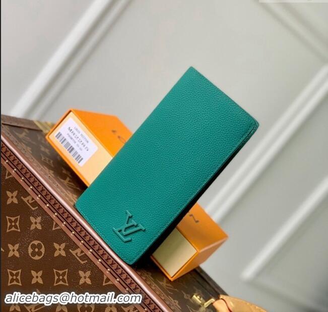 Buy Discount Louis Vuitton Brazza Wallet in Grained Leather M69980 Green 2024