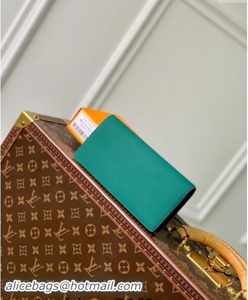 Buy Discount Louis Vuitton Brazza Wallet in Grained Leather M69980 Green 2024