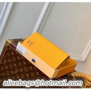 Affordable Price Louis Vuitton Brazza Wallet in Grained Leather M69980 Yellow 2024