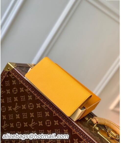 Affordable Price Louis Vuitton Brazza Wallet in Grained Leather M69980 Yellow 2024