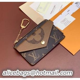 Famous Brand Louis Vuitton Monogram Canvas Card Holder Recto Verso Wallet M81303 Brown 2024