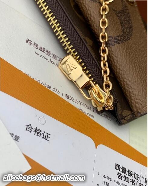 Famous Brand Louis Vuitton Monogram Canvas Card Holder Recto Verso Wallet M81303 Brown 2024