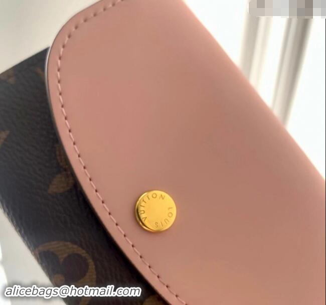 Famous Brand Louis Vuitton Rosalie Coin Purse Wallet in Monogram Canvas and Pink Leather M82333 2024