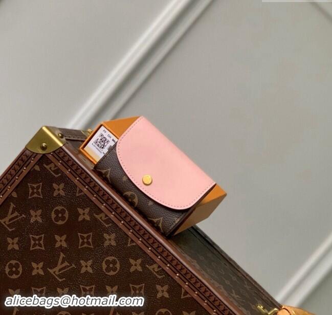 Famous Brand Louis Vuitton Rosalie Coin Purse Wallet in Monogram Canvas and Pink Leather M82333 2024