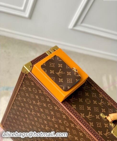 Top Grade Louis Vuitton Romy Card Holder in Monogram Canvas and Leather M83602 Blue 2024