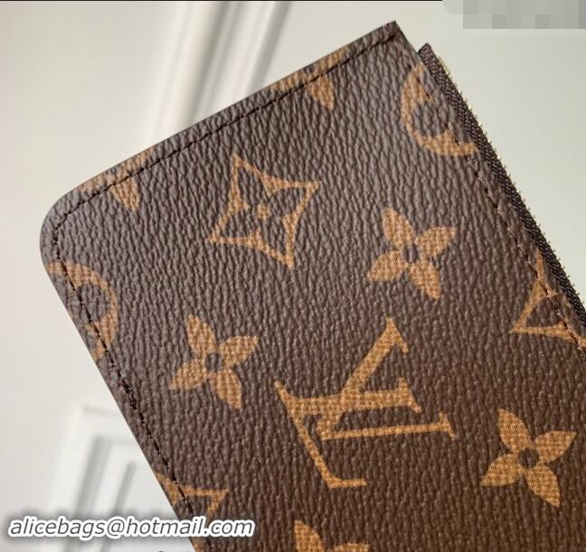 Good Product Louis Vuitton Romy Card Holder in Monogram Canvas and Leather M82938 Purple 2024