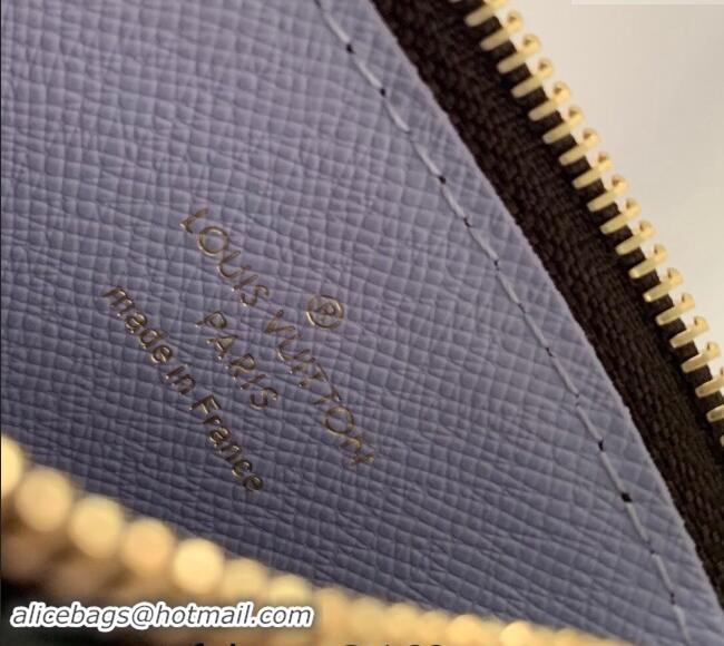 Good Product Louis Vuitton Romy Card Holder in Monogram Canvas and Leather M82938 Purple 2024