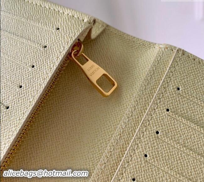 Best Price Louis Vuitton Brazza Wallet in Monogram Craggy Canvas M83335 Vanilla White 2024