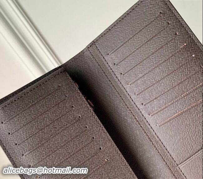 New Fashion Louis Vuitton Brazza Wallet in Monogram Craggy Canvas M83335 Chocolate Brown 2024