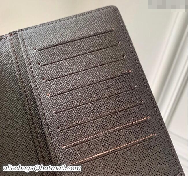 New Fashion Louis Vuitton Brazza Wallet in Monogram Craggy Canvas M83335 Chocolate Brown 2024