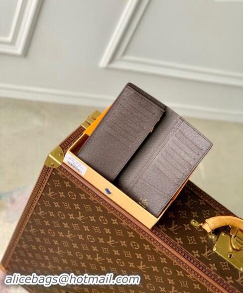 New Fashion Louis Vuitton Brazza Wallet in Monogram Craggy Canvas M83335 Chocolate Brown 2024