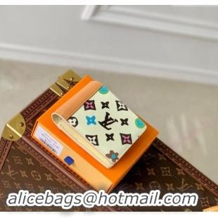 Free Shipping Louis Vuitton Multiple Wallet in Monogram Craggy Canvas M83334 Vanilla White 2024