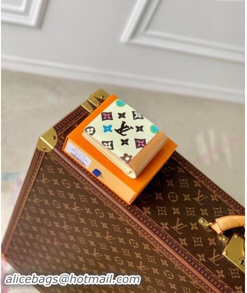 Free Shipping Louis Vuitton Multiple Wallet in Monogram Craggy Canvas M83334 Vanilla White 2024