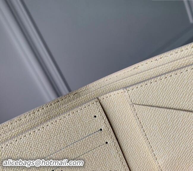 Free Shipping Louis Vuitton Multiple Wallet in Monogram Craggy Canvas M83334 Vanilla White 2024