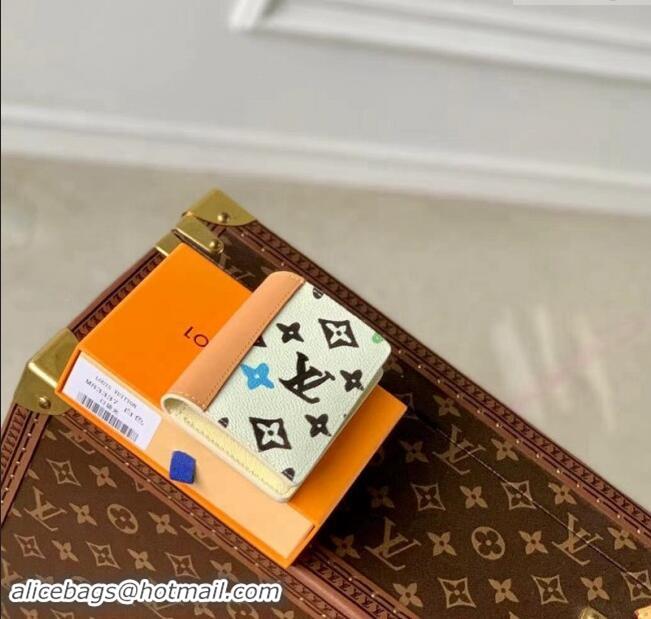 Promotional Louis Vuitton Pocket Organizer Wallet in Monogram Craggy Canvas M83336 Vanilla White 2024