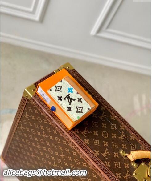 Promotional Louis Vuitton Pocket Organizer Wallet in Monogram Craggy Canvas M83336 Vanilla White 2024