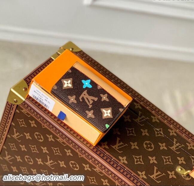 Top Quality Louis Vuitton Pocket Organizer Wallet in Monogram Craggy Canvas M83336 Chocolate Brown 2024