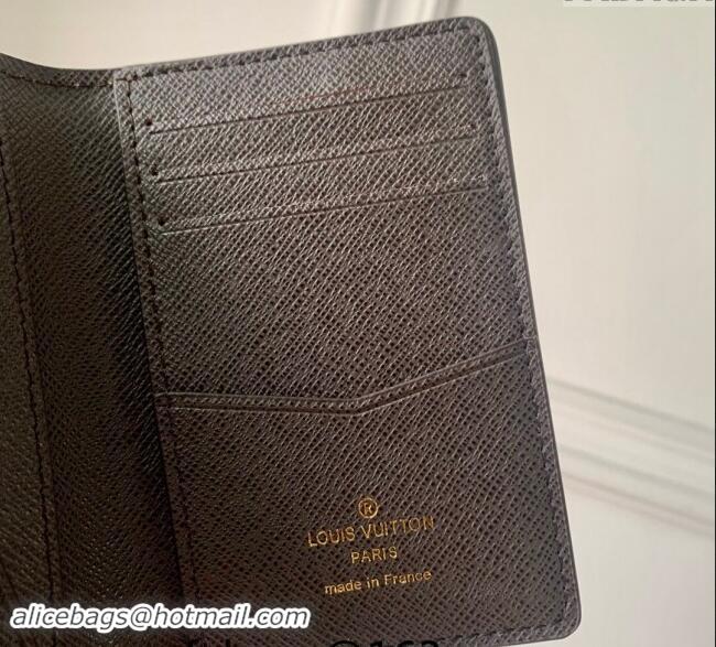 Top Quality Louis Vuitton Pocket Organizer Wallet in Monogram Craggy Canvas M83336 Chocolate Brown 2024