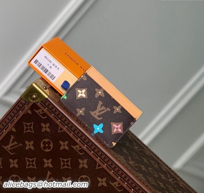 Top Grade Louis Vuitton Card Holder in Monogram Craggy Canvas M83348 Chocolate Brown 2024