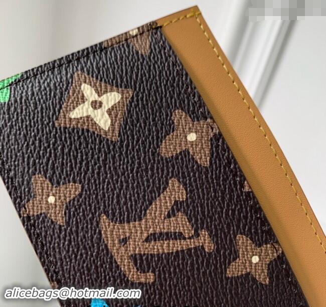 Top Grade Louis Vuitton Card Holder in Monogram Craggy Canvas M83348 Chocolate Brown 2024