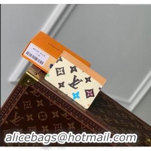 Most Popular Louis Vuitton Card Holder in Monogram Craggy Canvas M83348 Vanilla White 2024