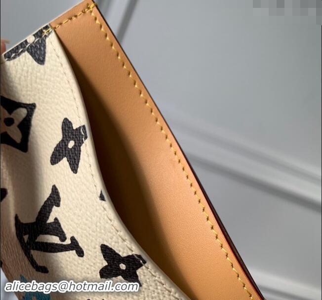 Most Popular Louis Vuitton Card Holder in Monogram Craggy Canvas M83348 Vanilla White 2024