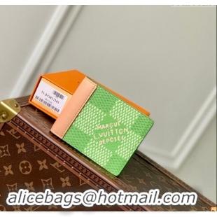 Big Discount Louis Vuitton Slender Wallet in Damier Golf Canvas N40636 Green 2024