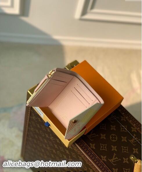 Top Quality Louis Vuitton Victorine Wallet in Damier Giant Canvas N40638 Peach Pink 2024