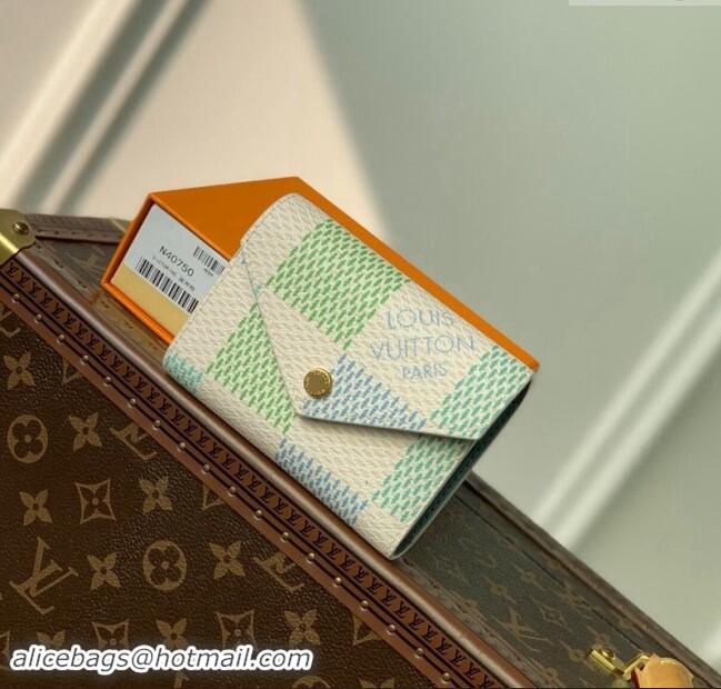 Promotional Louis Vuitton Victorine Wallet in Damier Giant Canvas N40750 Pistachio Green 2024