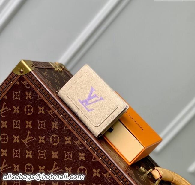 Super Quality Louis Vuitton Clea Coin Purse Wallet in Bicolor Monogram Empreinte Leather M80151 Purple 2024