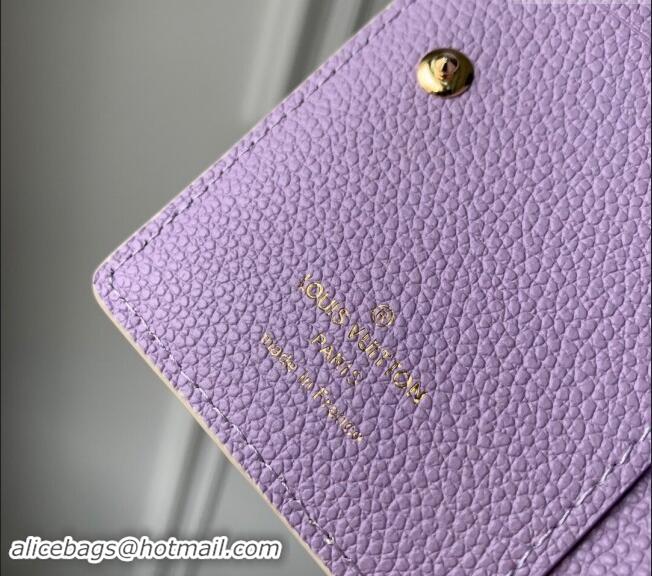 Super Quality Louis Vuitton Clea Coin Purse Wallet in Bicolor Monogram Empreinte Leather M80151 Purple 2024