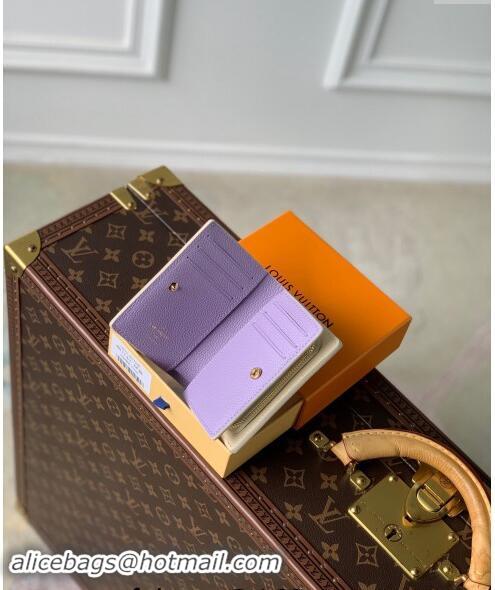 Super Quality Louis Vuitton Clea Coin Purse Wallet in Bicolor Monogram Empreinte Leather M80151 Purple 2024