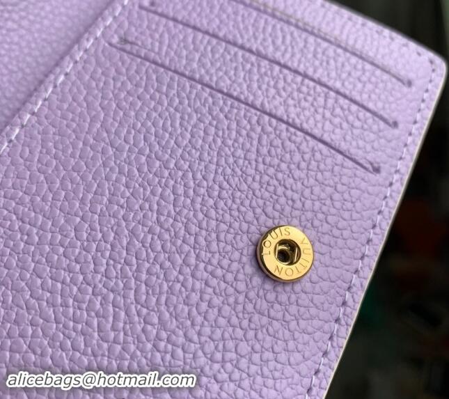 Super Quality Louis Vuitton Clea Coin Purse Wallet in Bicolor Monogram Empreinte Leather M80151 Purple 2024