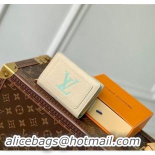 Pretty Style Louis Vuitton Clea Coin Purse Wallet in Bicolor Monogram Empreinte Leather M80151 Green 2024