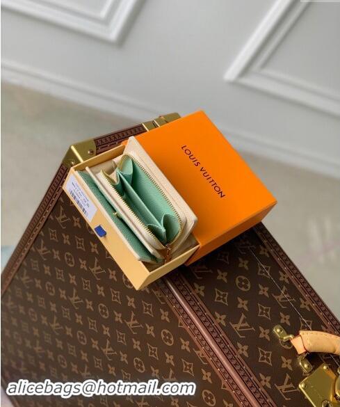 Pretty Style Louis Vuitton Clea Coin Purse Wallet in Bicolor Monogram Empreinte Leather M80151 Green 2024