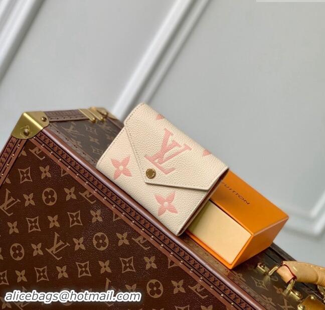 Well Crafted Louis Vuitton Victorine Wallet in Bicolor Monogram Empreinte Leather M80968 Pink 2024