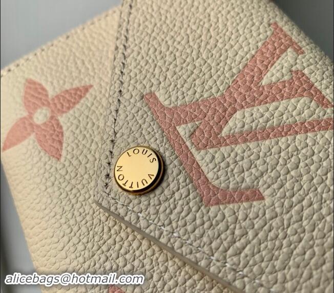 Well Crafted Louis Vuitton Victorine Wallet in Bicolor Monogram Empreinte Leather M80968 Pink 2024