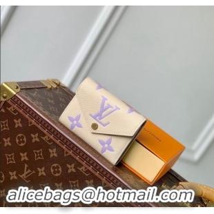 Top Design Louis Vuitton Victorine Wallet in Bicolor Monogram Empreinte Leather M80968 Purple 2024