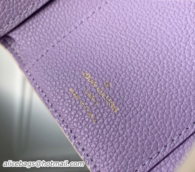 Top Design Louis Vuitton Victorine Wallet in Bicolor Monogram Empreinte Leather M80968 Purple 2024