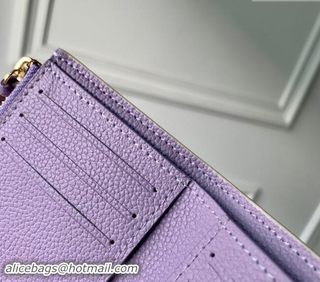 Top Design Louis Vuitton Victorine Wallet in Bicolor Monogram Empreinte Leather M80968 Purple 2024