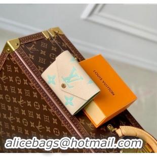 Top Grade Louis Vuitton Victorine Wallet in Bicolor Monogram Empreinte Leather M80968 Green 2024