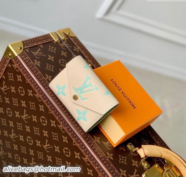 Top Grade Louis Vuitton Victorine Wallet in Bicolor Monogram Empreinte Leather M80968 Green 2024