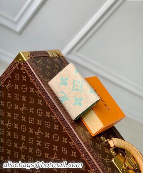 Top Grade Louis Vuitton Victorine Wallet in Bicolor Monogram Empreinte Leather M80968 Green 2024