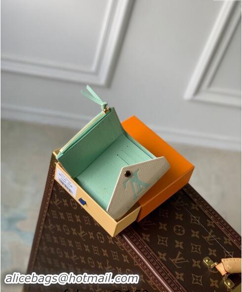 Top Grade Louis Vuitton Victorine Wallet in Bicolor Monogram Empreinte Leather M80968 Green 2024